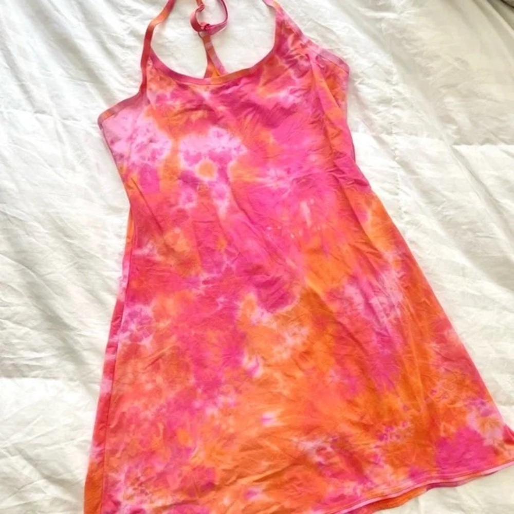 Outdoor Voices Pink and Orange Tie-Dye Dress